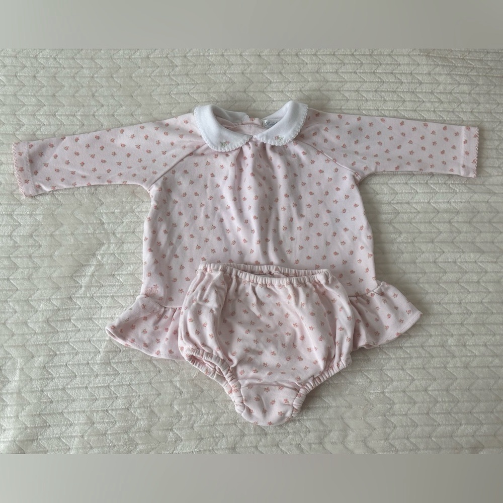 Ralph Lauren Baby Girl Long Sleeve Dress with Bloomer | Color: Pink | Size: 3M